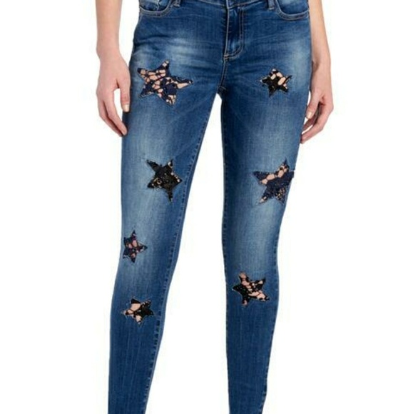 star cut out jeans